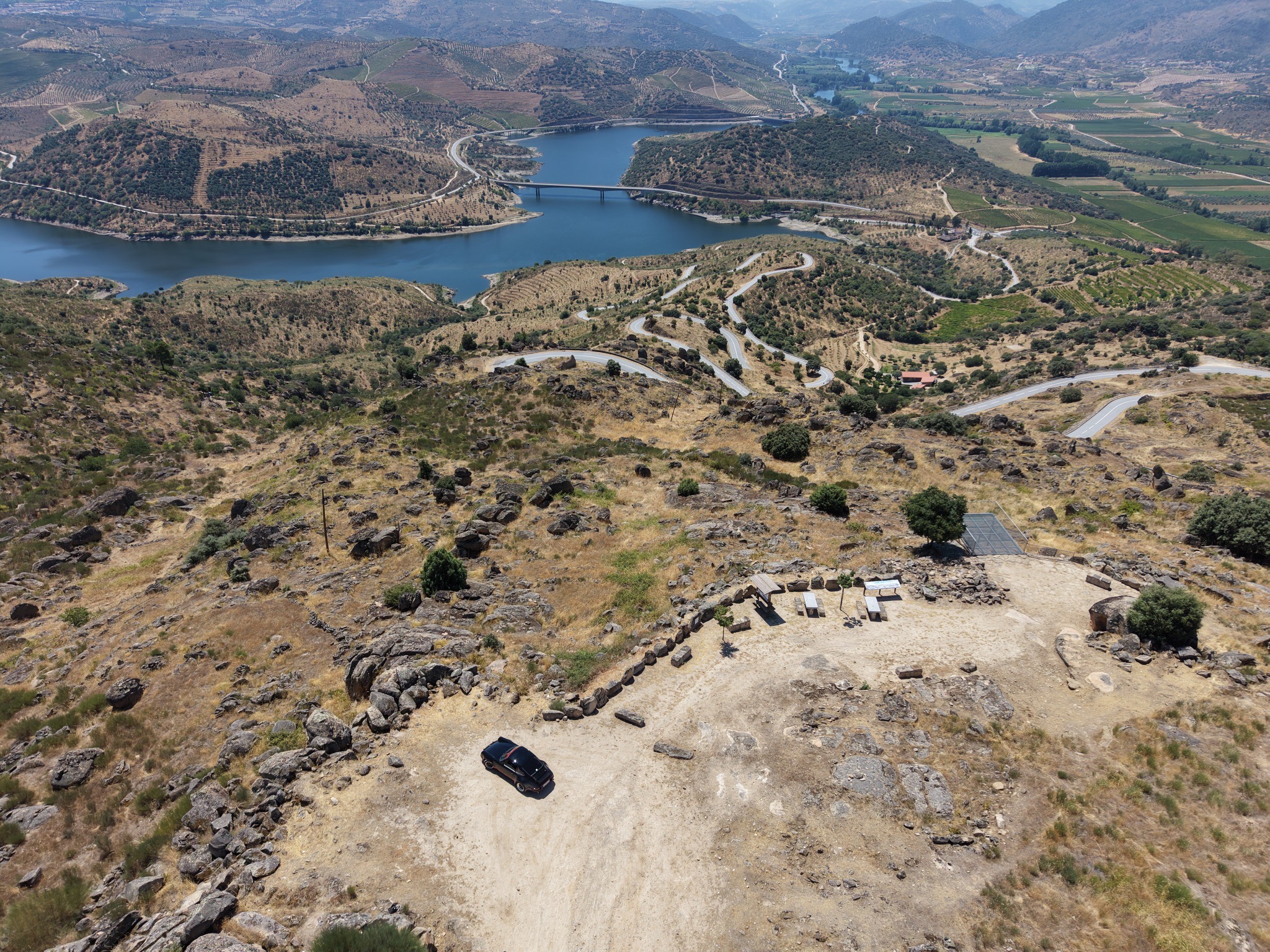 Winding road through the Portuguese landscape
